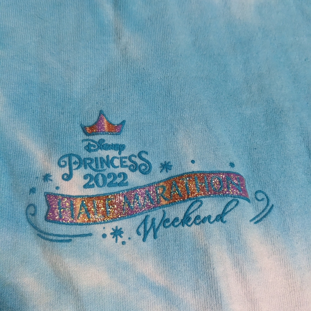 EUC! Run Disney 2022 Princess Marathon Weekend Spirit Jersey Blue Tie Dye Size L - Picture 8 of 16